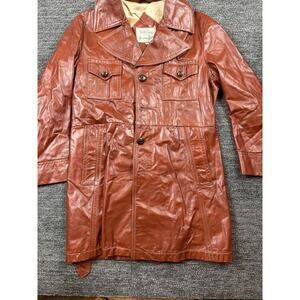 Vintage Women's Leather Jacket North King Size 40